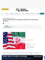 Trump's comments, Vance's absence impact US-Iran peace deal prospects