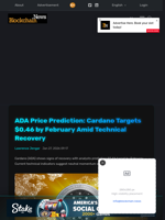 ADA Price Prediction: Cardano Targets $0.46 by February Amid Technical Recovery - Blockchain.News