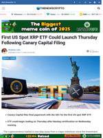 First US Spot XRP ETF Could Launch Thursday Following Canary Capital Filing - TheNewsCrypto