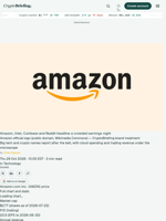 Amazon, Intel, Coinbase and Reddit headline a crowded earnings night