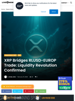XRP Bridges RLUSD-EUROP Trade: Liquidity Revolution Confirmed | Live Bitcoin News
