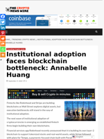 Institutional adoption faces blockchain bottleneck: Annabelle Huang - The Crypto News Wire