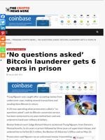 ‘No questions asked’ Bitcoin launderer gets 6 years in prison - The Crypto News Wire