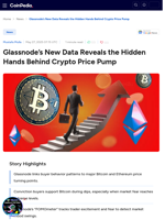 Glassnode’s New Data Reveals the Hidden Hands Behind Crypto Price Pump