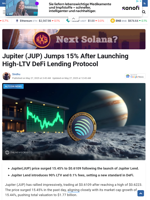 Jupiter (JUP) Jumps 15% After Launching High-LTV DeFi Lending Protocol