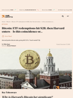 Bitcoin: ETF redemptions hit $2B, then Harvard enters – Is this coincidence or… - AMBCrypto
