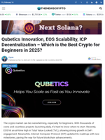 Qubetics Innovation, EOS Scalability, ICP Decentralization – Which is the Best Crypto for Beginners in 2025? - TheNewsCrypto