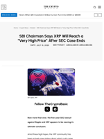 SBI Chairman Says XRP Will Reach a “Very High Price” After SEC Case Ends