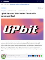 Upbit Partners with Naver Financial in Landmark Deal