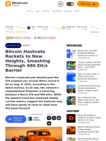 Bitcoin Hashrate Rockets to New Heights, Smashing Through 980 EH/s Barrier – Mining Bitcoin News
