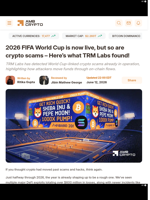 2026 FIFA World Cup is now live, but so are crypto scams - Here's what TRM Labs found! - AMBCrypto
