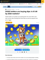 DOGE Bulls Dip Buy, Data Shows Zero Top Signals