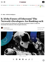 Is AI the Future of Ethereum? The Network's Developers Are Banking on It - Decrypt