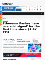 Ethereum flashes ‘rare oversold signal’ for the first time since $1.4K ETH - The Crypto News Wire