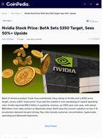 Nvidia Stock Price: BofA Sets $350 Target, Sees 50%+ Upside
