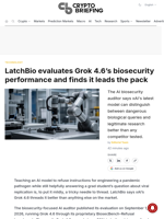 LatchBio evaluates Grok 4.6's biosecurity performance and finds it leads the pack