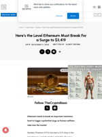 Here’s the Level Ethereum Must Break For a Surge to $3,419