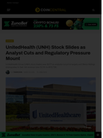 UnitedHealth (UNH) Stock Slides as Analyst Cuts and Regulatory Pressure Mount - CoinCentral