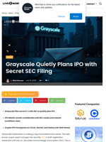Grayscale Quietly Plans IPO with Secret SEC Filing | Live Bitcoin News