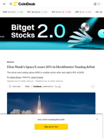 SpaceX opens at $162 in blockbuster Nasdaq debut