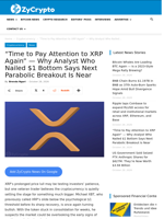 “Time to Pay Attention to XRP Again” — Why Analyst Who Nailed $1 Bottom Says Next Parabolic Breakout Is Near ⋆ ZyCrypto