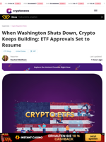 Shutdown Eases as ETF Approvals Set to Resume