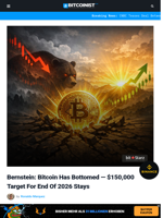 Bernstein: Bitcoin Has Bottomed — $150,000 Target For End Of 2026 Stays | Bitcoinist.com