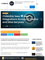 Chainlink Adds 18 Integrations Across 22 Chains