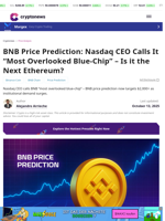 BNB Price Prediction: Nasdaq CEO Calls It “Most Overlooked Blue-Chip” – Is it the Next Ethereum?