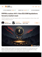 PIPPIN crashes 44%: How $3.03M liquidations forced a market reset - AMBCrypto