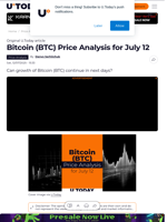 Bitcoin (BTC) Price Analysis for July 12