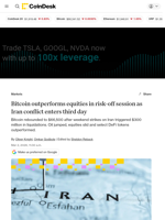 Bitcoin holds up after Iran strike, outpacing equities in risk-off session: Crypto Markets Today