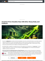 Uranium Price Steadies Near $90 After Sharp Rally and Pullback - Brave New Coin