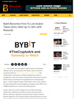 Bybit Becomes First To List Avalon Token (AVL) With Up To 50% APR Rewards - Bitcoinik