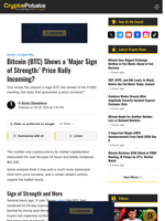 Bitcoin (BTC) Shows a 'Major Sign of Strength:' Price Rally Incoming?