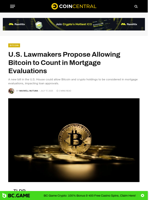 U.S. Lawmakers Propose Allowing Bitcoin to Count in Mortgage Evaluations - CoinCentral