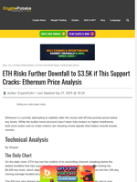 ETH Risks Further Downfall to $3.5K if This Support Cracks: Ethereum Price Analysis
