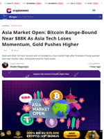 Bitcoin Range-Bound Near $88K As Asia Tech Loses Momentum