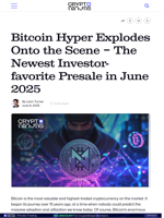 Bitcoin Hyper Explodes Onto the Scene – The Newest Investor-favorite Presale in June 2025
