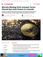 Bitcoin Mining Firm Canaan Turns Flared Gas into Power in Canada - Coinspeaker