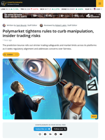 Polymarket Updates Rules as Scrutiny Grows Over Prediction Markets