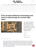 Fomo acquires Mobula's technology and team to supercharge its onchain data stack
