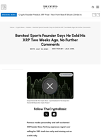Barstool Sports Founder Says He Sold His XRP Two Weeks Ago, No Further Comments