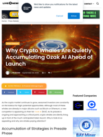 Why Crypto Whales Are Quietly Accumulating Ozak AI Ahead of Launch | Live Bitcoin News