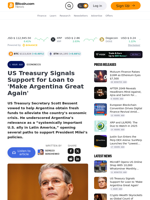 US Treasury Signals Support for Loan to 'Make Argentina Great Again' – Economics Bitcoin News