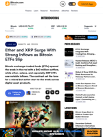 Ether and XRP Surge With Strong Inflows as Bitcoin ETFs Slip – Markets and Prices Bitcoin News