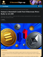 Solana’s Downfall Could Fuel Ethereum Price Rally to $3,500