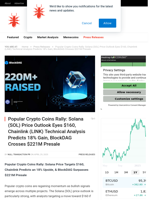 Popular Crypto Coins Rally: Solana (SOL) Price Outlook Eyes $160, Chainlink (LINK) Technical Analysis Predicts 18% Gain, BlockDAG Crosses $221M Presale - NullTX