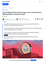 Why Lido’s ETH Staking Share Fell to a 3-Year Low