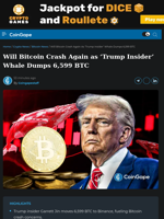 Will Bitcoin Crash Again as 'Trump Insider' Whale Dumps 6,599 BTC
